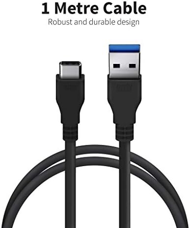 USB 3.0 Tip-C Hızlı şarj ve Veri Kablosu Nokia G21 ile uyumlu! (18 W Siyah 1 M 3.2 ft)