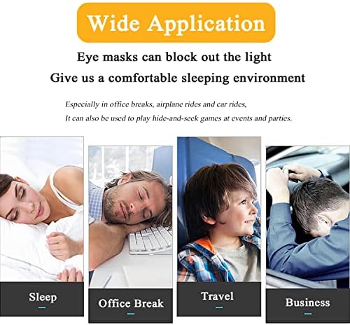 6 Paket Körü Körüne Göz Maskesi Kapak Uyku Maskesi Burun Pedi ile Parti Oyunları için Seyahat Uyku Takımı Kurmak Parti Kaynağı