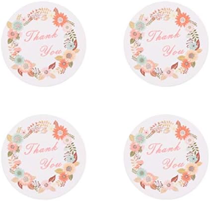 Amosfun 200 Adet Teşekkür Ederim Etiketleri Kağıt Yuvarlak Çiçek Hediye Etiketleri Hediye Sarma Zanaat Asmak Etiketleri Sevgililer