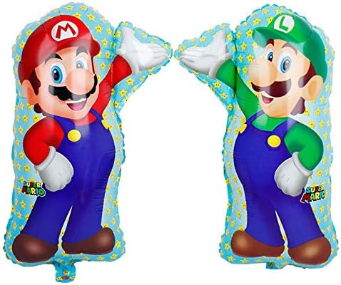 Mario Kardeşler Balonlar Mary Balonlar Mario Parti Malzemeleri Doğum Günü Partisi Süslemeleri, 9 Adet Set
