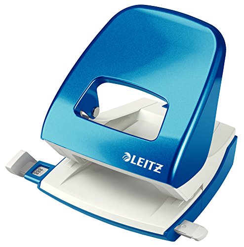 Leitz 5008 Zımba 2 Delikli Orta Hizmet Dayanıklı Metal Kapasitesi 30x 80gsm Metalik Mavi Ref 50082036