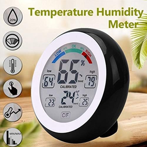 UXZDX CUJUX Dijital Kapalı Termometre Higrometre Dokunmatik Ekran sıcaklık ölçer nem monitörü