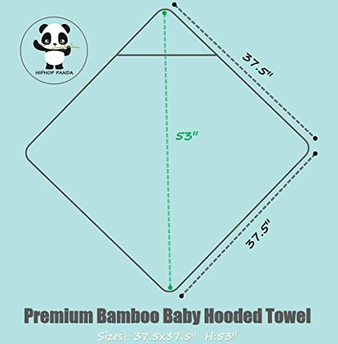 HİPHOP PANDA Bambu Bebek Keseler, 6 Paket ve Bebek Kapüşonlu Havlu, Gri Fil, 37. 5x37. 5 İnç