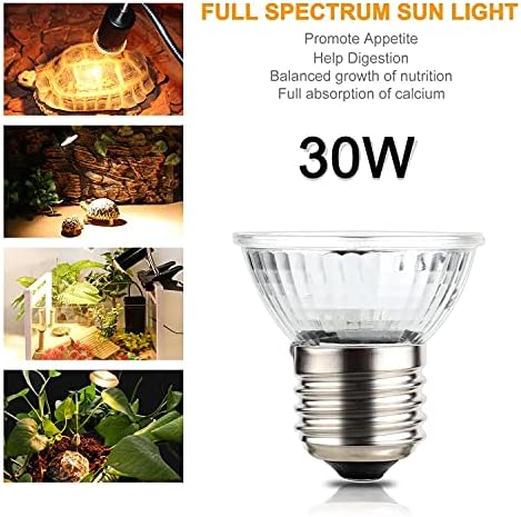 30 W UVA UVB Ampul Basking Ampul Sürüngen ısı lambası Basking spot lambası Küçük Güneş Lambası için Sakallı Ejderha, Kertenkele