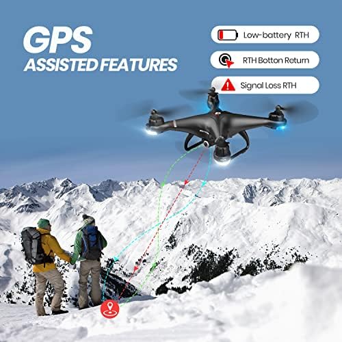 Kutsal Taş GPS Drone ile 1080P HD Kamera FPV Canlı Video Yetişkinler ve Çocuklar için, Quadcopter HS110G Yükseltilmiş Versiyonu