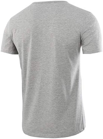 TOPUNDER Moda erkek Baggy Katı Kısa Kollu Düğme O-Boyun T Shirt Bluzlar Tops