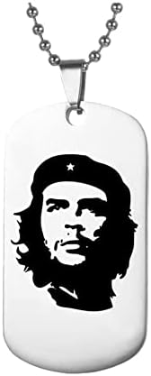 XCFS 2 adet/takım Che Guevara Portre Mal Paslanmaz Çelik Tıbbi Uyarı kımlığı Köpek Etiketi Kolye Kolye Ve Anahtarlık İçin