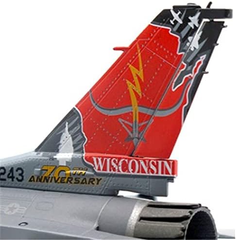 JC Kanatları Lockheed F - 16C Dövüş Falcon USAF 115th FW Wİ ANG, 86-0243, Truax Alan ANGB, WI, 70th Yıldönümü 2018 1/72 DİECAST
