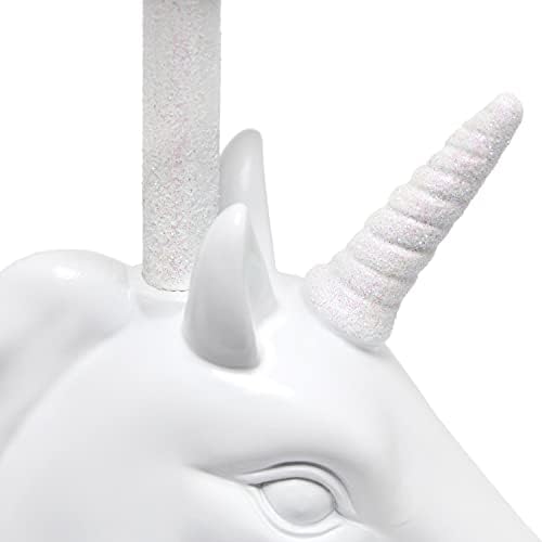 Basit Tasarımlar LT1078-IRD Köpüklü Glitter Unicorn Masa Lambası, Yanardöner