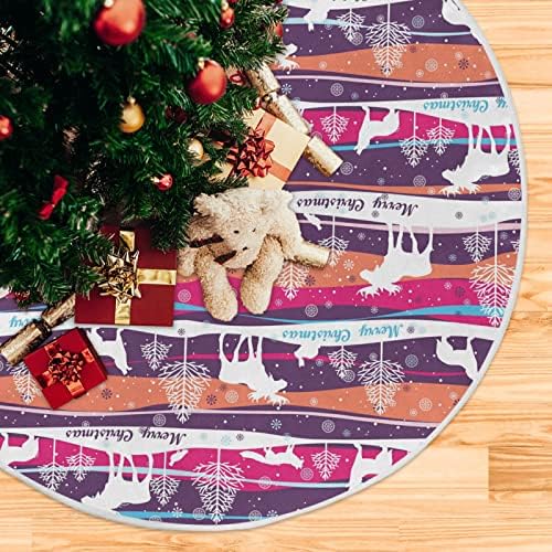 Merry Christmas Orman Hayvanları Noel Ağacı Etek 36 inç Ev Dekor Noel Ağacı Etek Mat Mutlu Parti Tatil ev dekorasyonu