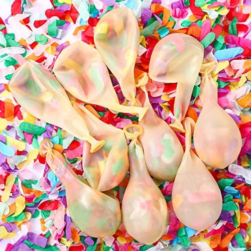 60 Adet Serpin konfeti balonları Toplu Dondurma Serpin Balonlar Renkli Gökkuşağı konfeti balonları Lateks Doğum Günü Balon