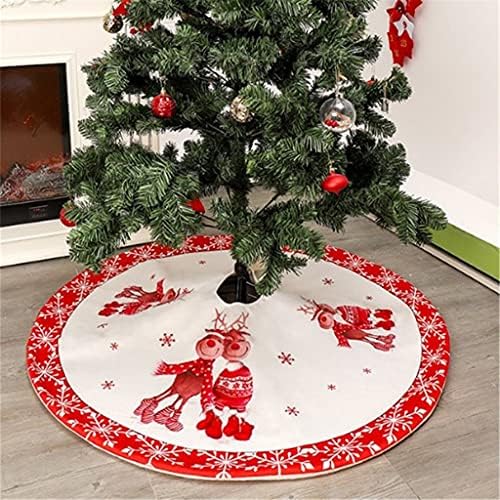 UXZDX CUJUX 1 Pcs 120 CM Noel Ağacı Etekler Halı Merry Christmas Dekorasyon için Ev Ağacı Etekler Yeni Yıl Dekorasyon (Renk