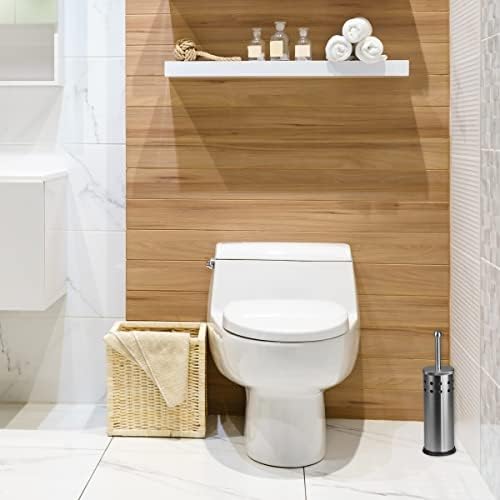 Havalandırmalı Tuvalet Fırçası Seti, Ev Temelleri | Paslanmaz Çelik Klozet Fırçası Ve Tutacağı | Banyo Tutucuları / Modern
