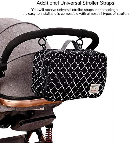 Soğutucu Katmanlı Göğüs pompası çantası, Bebek Arabası Çantası Tote Çanta - Siyah Renk Bebek Bezi Çantası Soğutucu Sırt Çantası