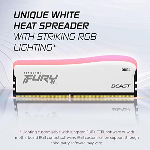 Kingston Fury Canavar RGB Özel Baskı 16GB (2x8GB) 3200MT / s CL16 DDR4 Masaüstü Bellek Kiti 2 | Kızılötesi Senkronizasyon