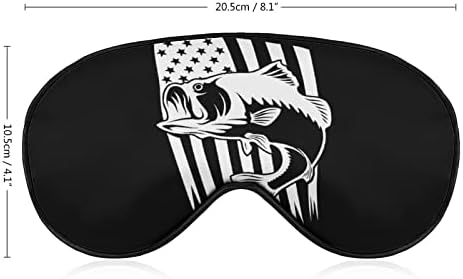 Bas Balıkçılık ABD Bayrağı Uyku Göz Maskesi göz bandı Ayarlanabilir Kayış ile Körü Körüne Uçak Seyahat için